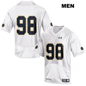 Notre Dame Fighting Irish Men's Jamion Franklin #98 White Under Armour No Name Authentic Stitched College NCAA Football Jersey NZG1399MI